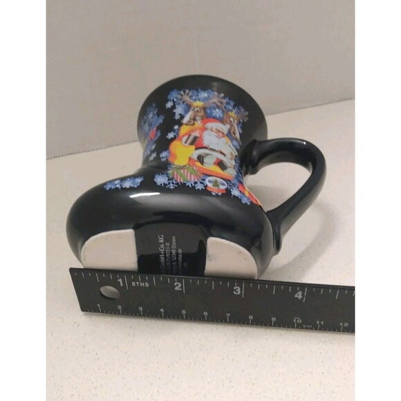 Vintage Mohaba GmbH Christmas Boot Mug Blue Winter Wonderland Santa Snowman 4" - Picture 10 of 10